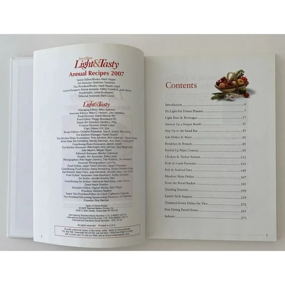 Taste of Home's Light & Tasty 2004-2007 & Healthy Cooking 2009 - Lot of 3-HC